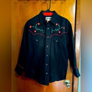 Vintage, Black Cowboy Shirt (Hispanic Hint)